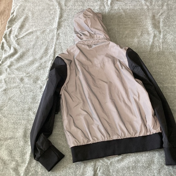 Guess Gray and Black Windbreaker with Standing Collar - Picture 3 of 3